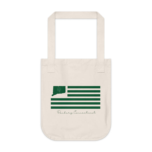 Danbury Connecticut St Patrick’s Day Flag Organic Canvas Tote Bag