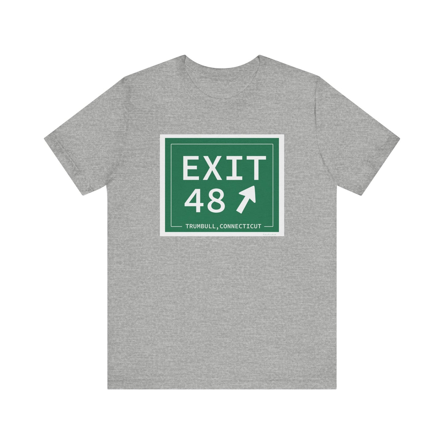 Vintage Exit 48 Merritt Parkway Sign Unisex Jersey Short Sleeve T-Shirt