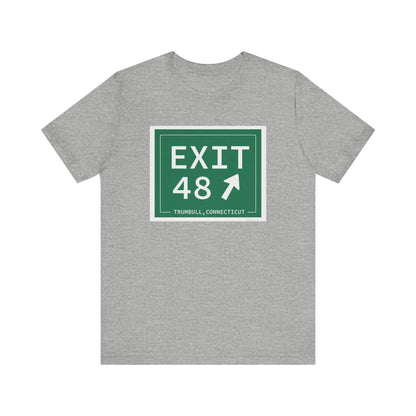 Vintage Exit 48 Merritt Parkway Sign Unisex Jersey Short Sleeve T-Shirt