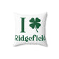 I Clover Ridgefield  Spun Polyester Square Pillow