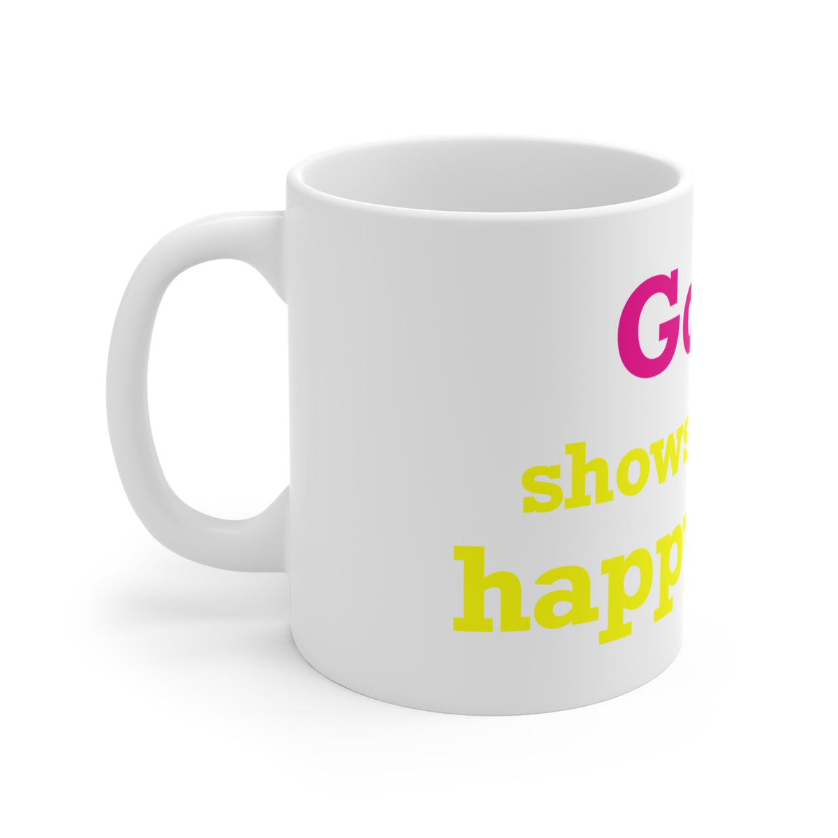 Goose Shows Are My Happy Place - Yellow & Pink Mug 11oz