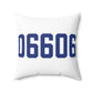 06606 Bridgeport Connecticut Zip Code Spun Polyester Square Pillow