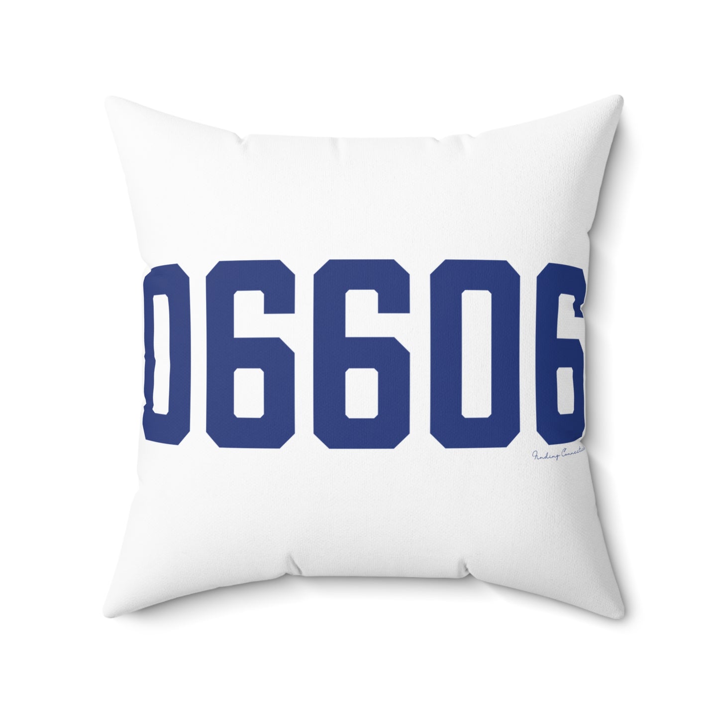 06606 Bridgeport Connecticut Zip Code Spun Polyester Square Pillow
