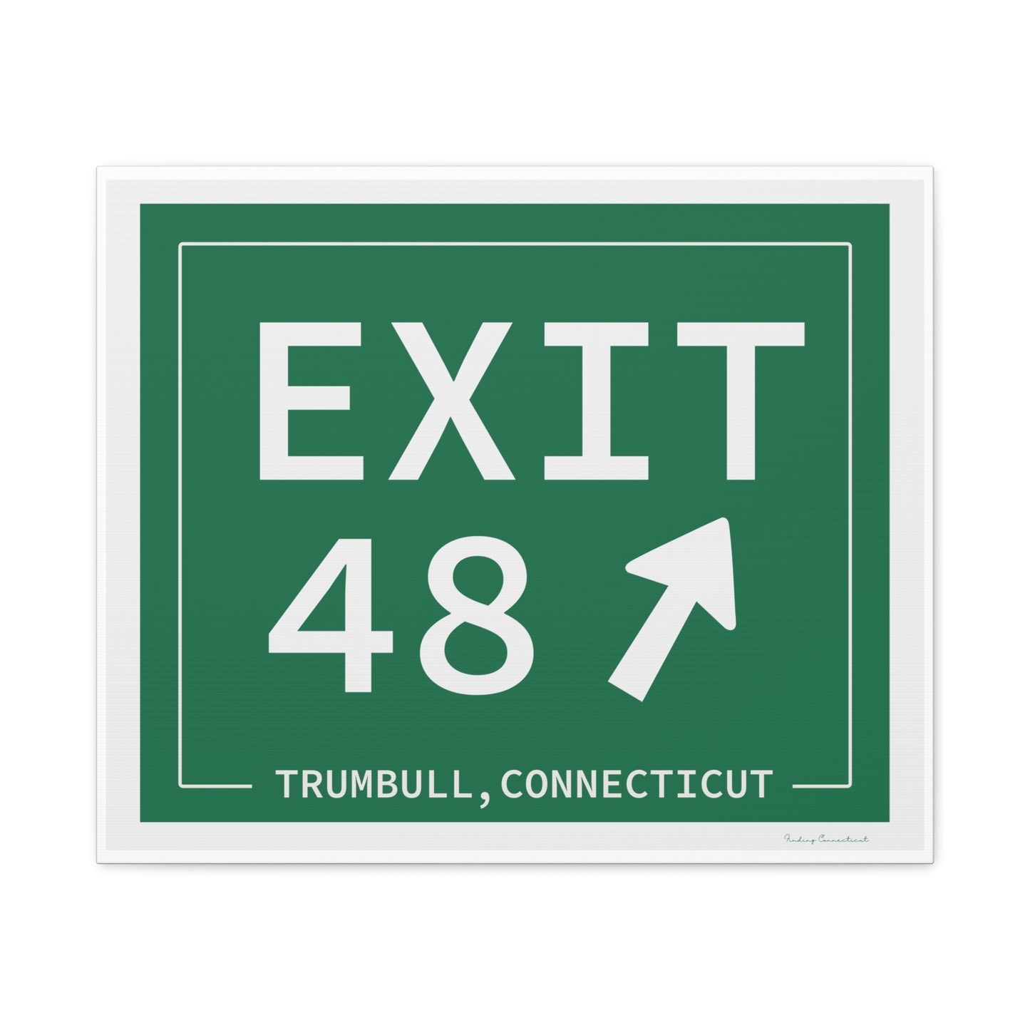 Vintage Exit 48 Merritt Parkway Sign Matte Canvas, Stretched, 1.25"