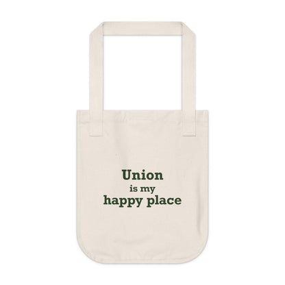 Union is My Happy Place Organic Canvas Tote Bag