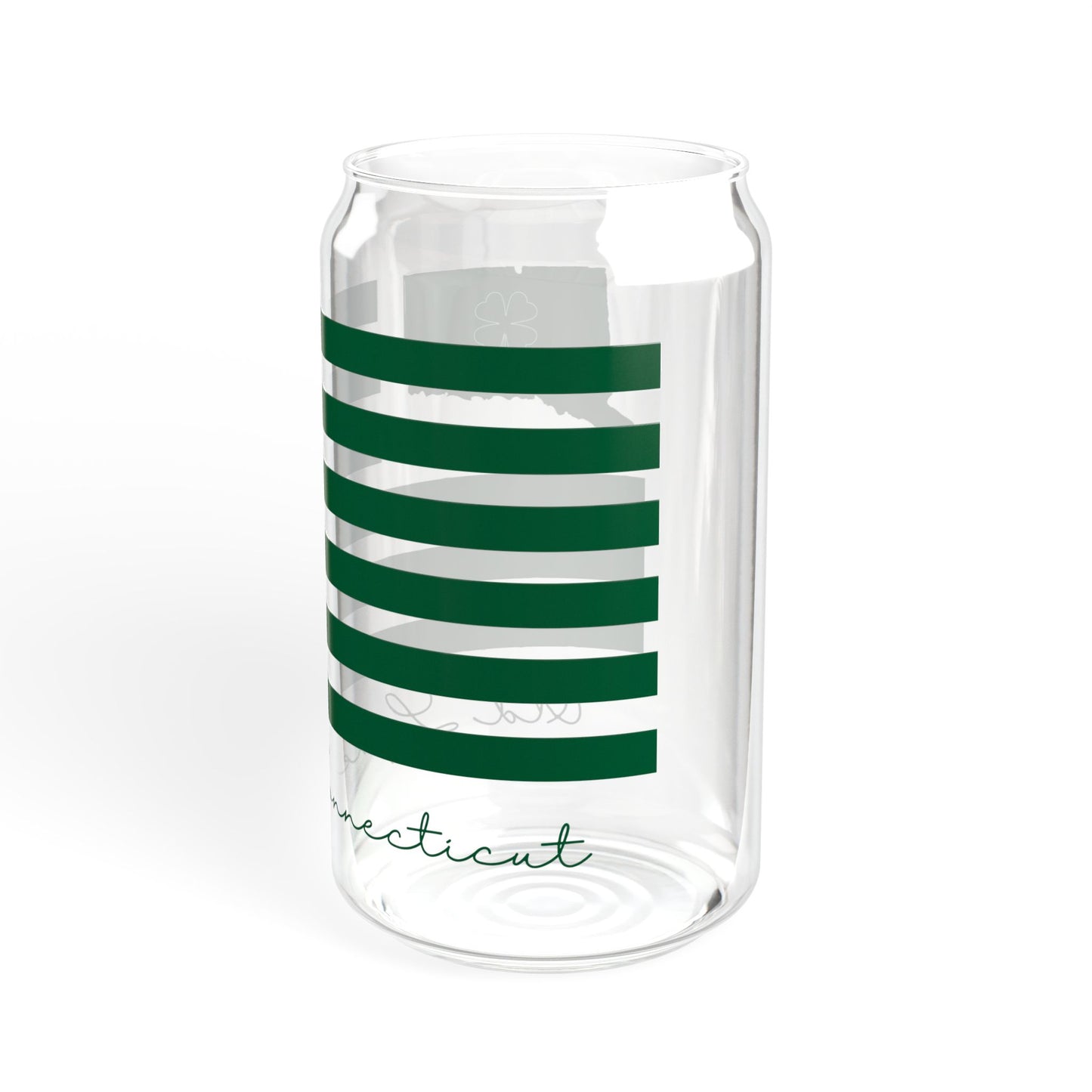 Old Lyme Connecticut St. Patrick’s Day Flag Sipper Glass, 16oz