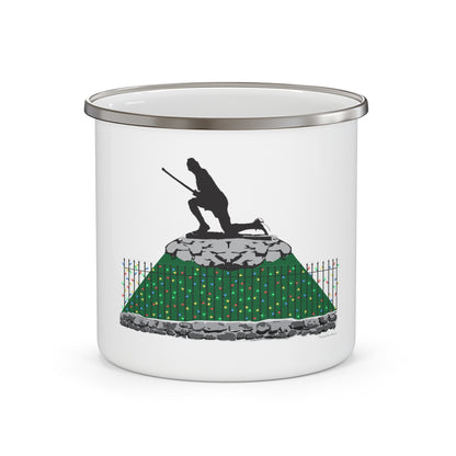 Minuteman Holiday Lights  Enamel Camping Mug