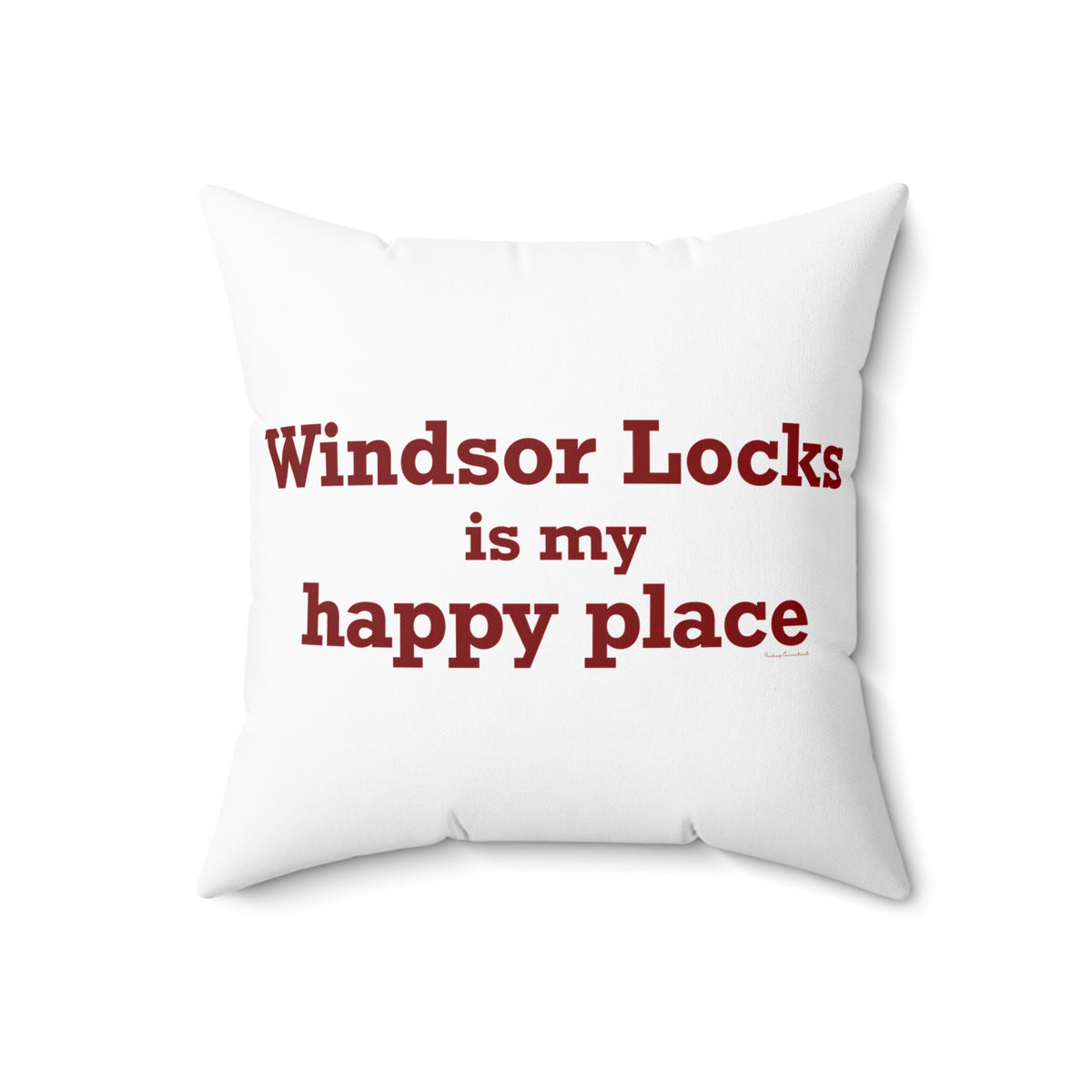 Windsor Locks is My Happy Place Polyester Square Pillow