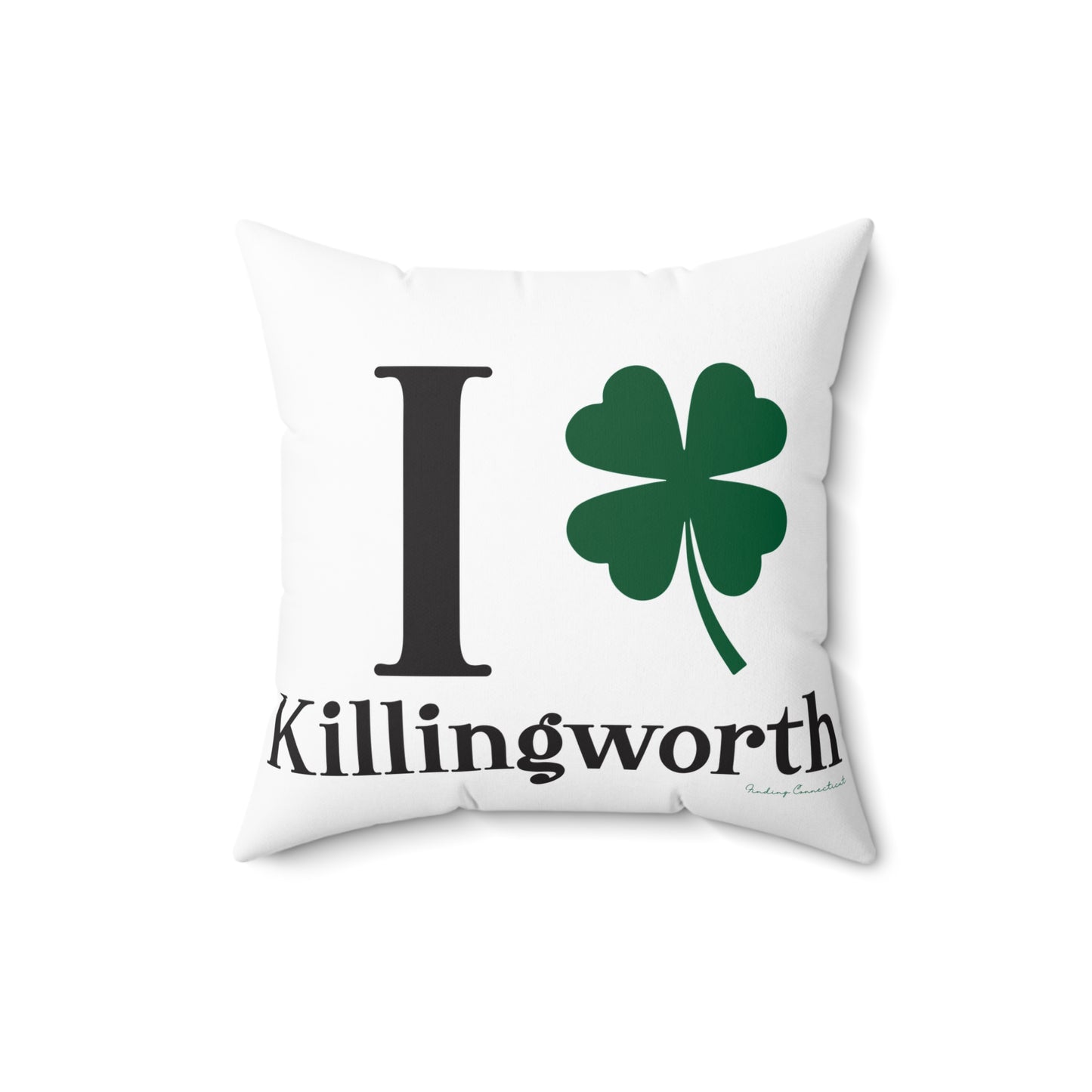 I Clover Killingworth Spun Polyester Square Pillow