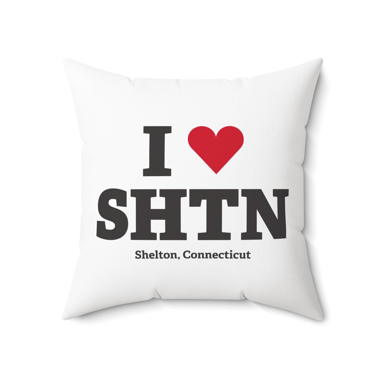 I Heart SHTN Spun Polyester Square Pillow