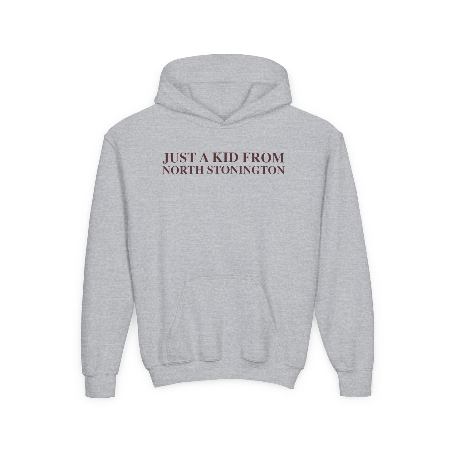Just a kid from North Stonington Youth Heavy Blend Hooded Sweatshirt