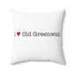 I Heart Old Greenwich. Spun Polyester Square Pillow