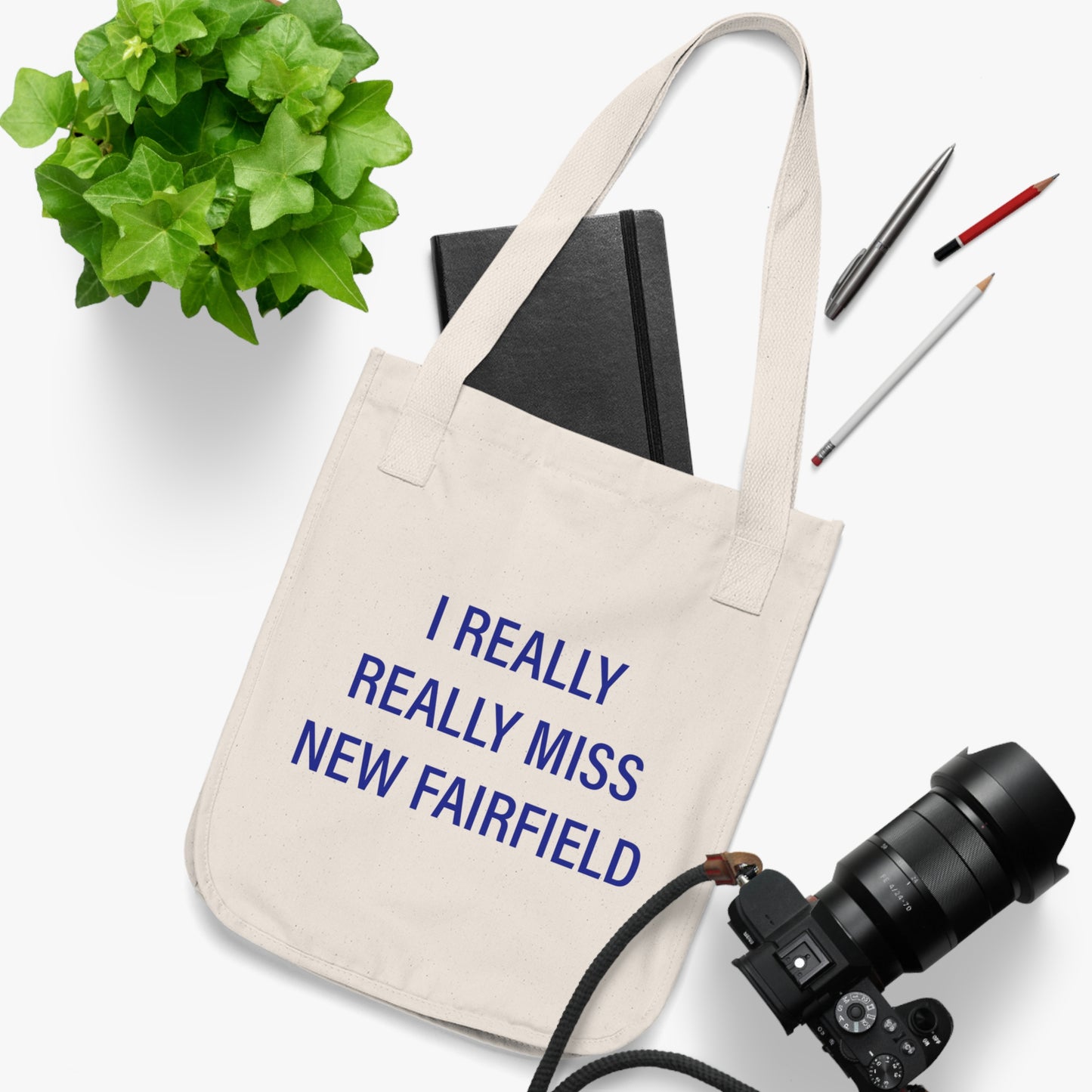 I Really Really Miss New Fairfield  Organic Canvas Tote Bag