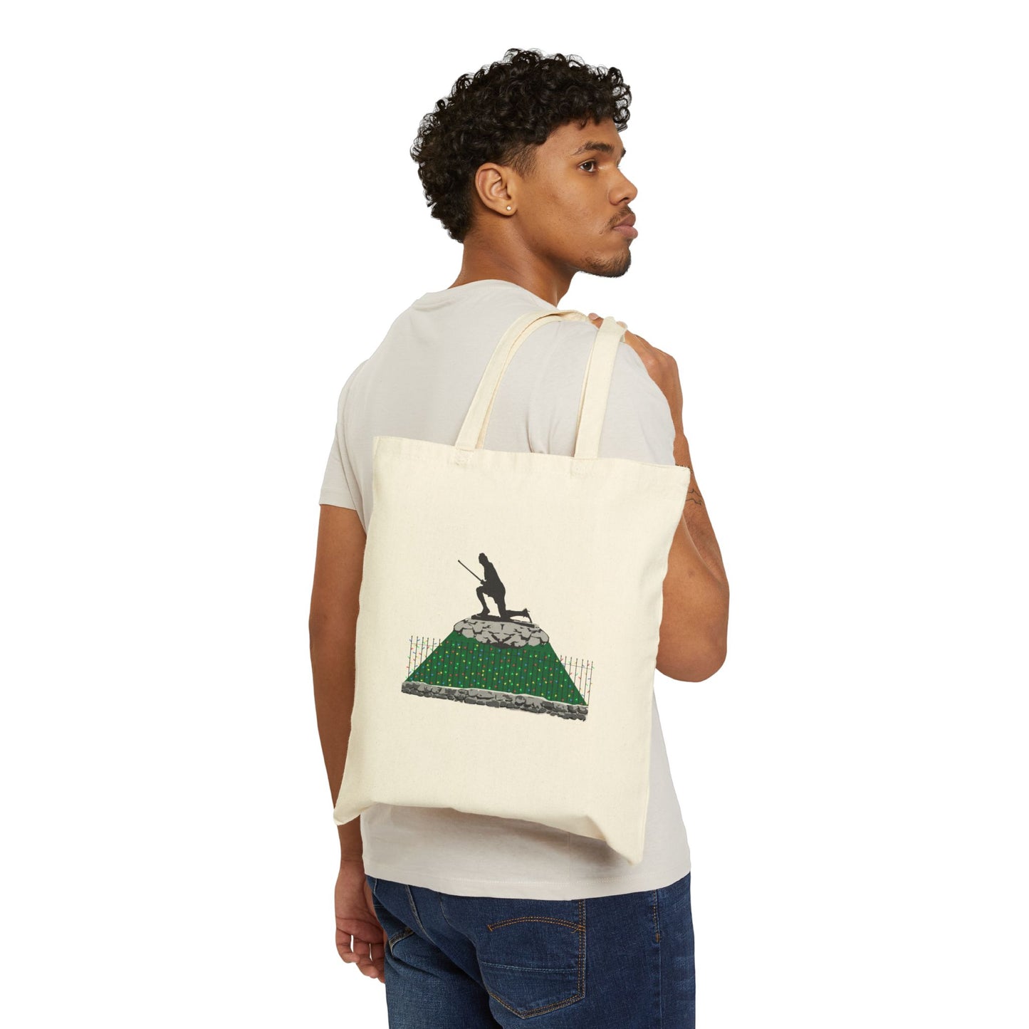 Minuteman Holiday Lights Cotton Canvas Tote Bag