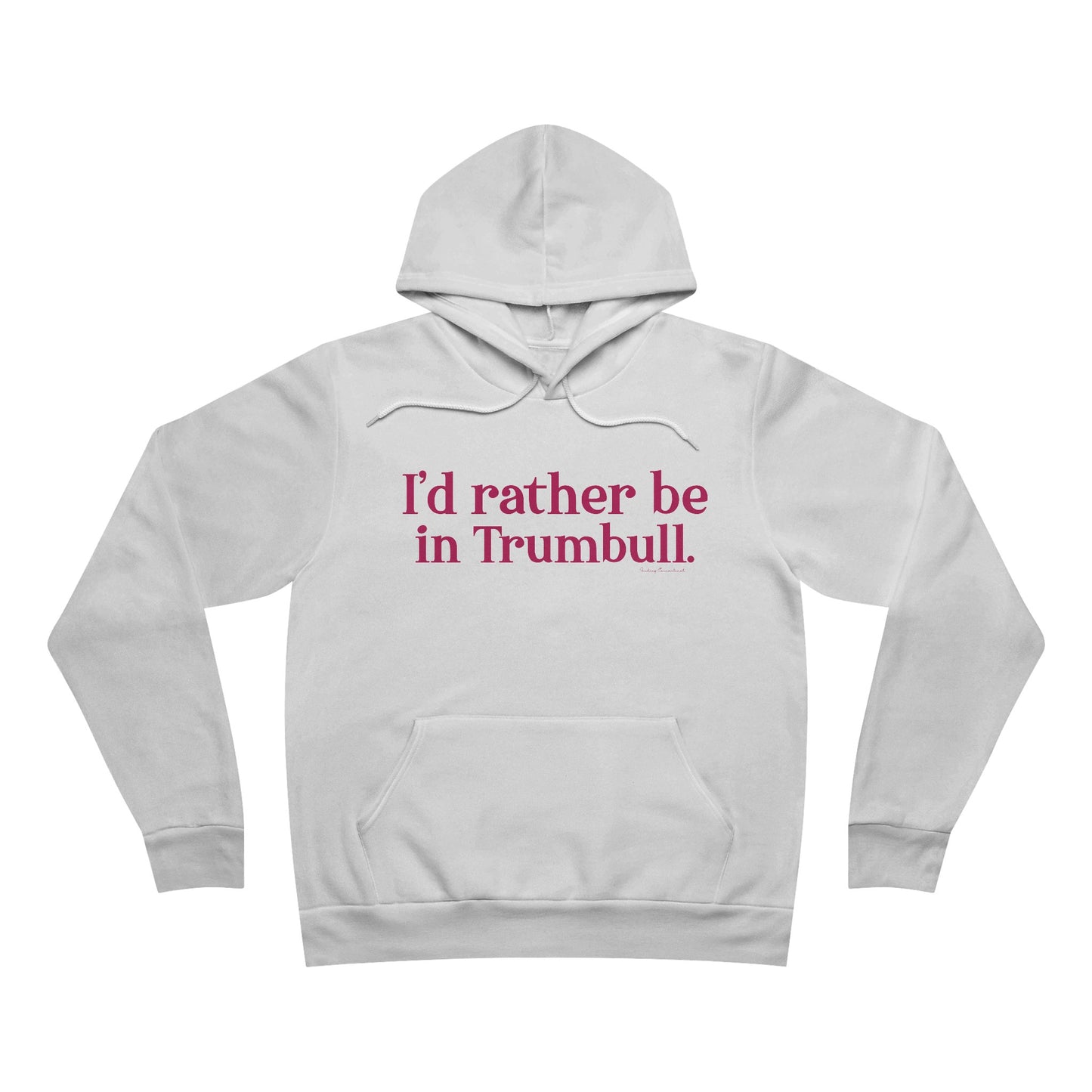 I'd rather be in Trumbull. Unisex Sponge Fleece Pullover Hoodie