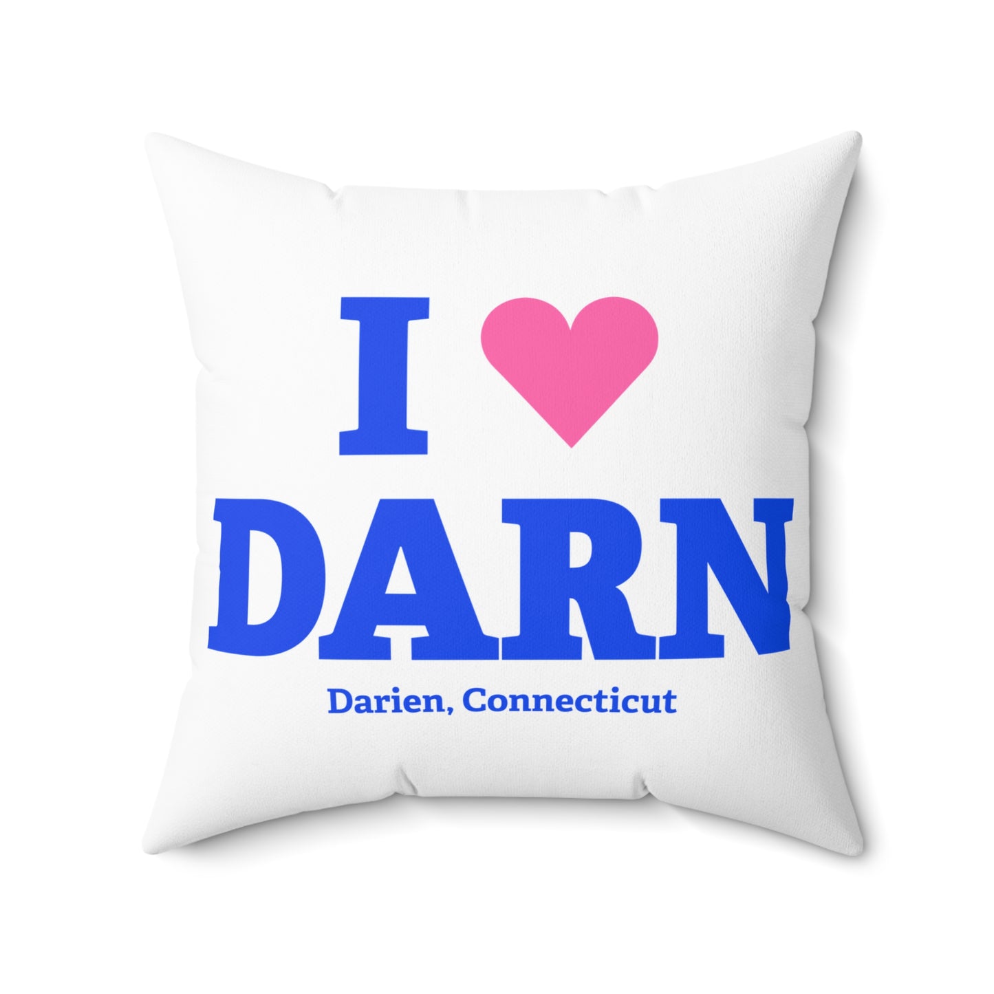 I Heart DARN Spun Polyester Square Pillow