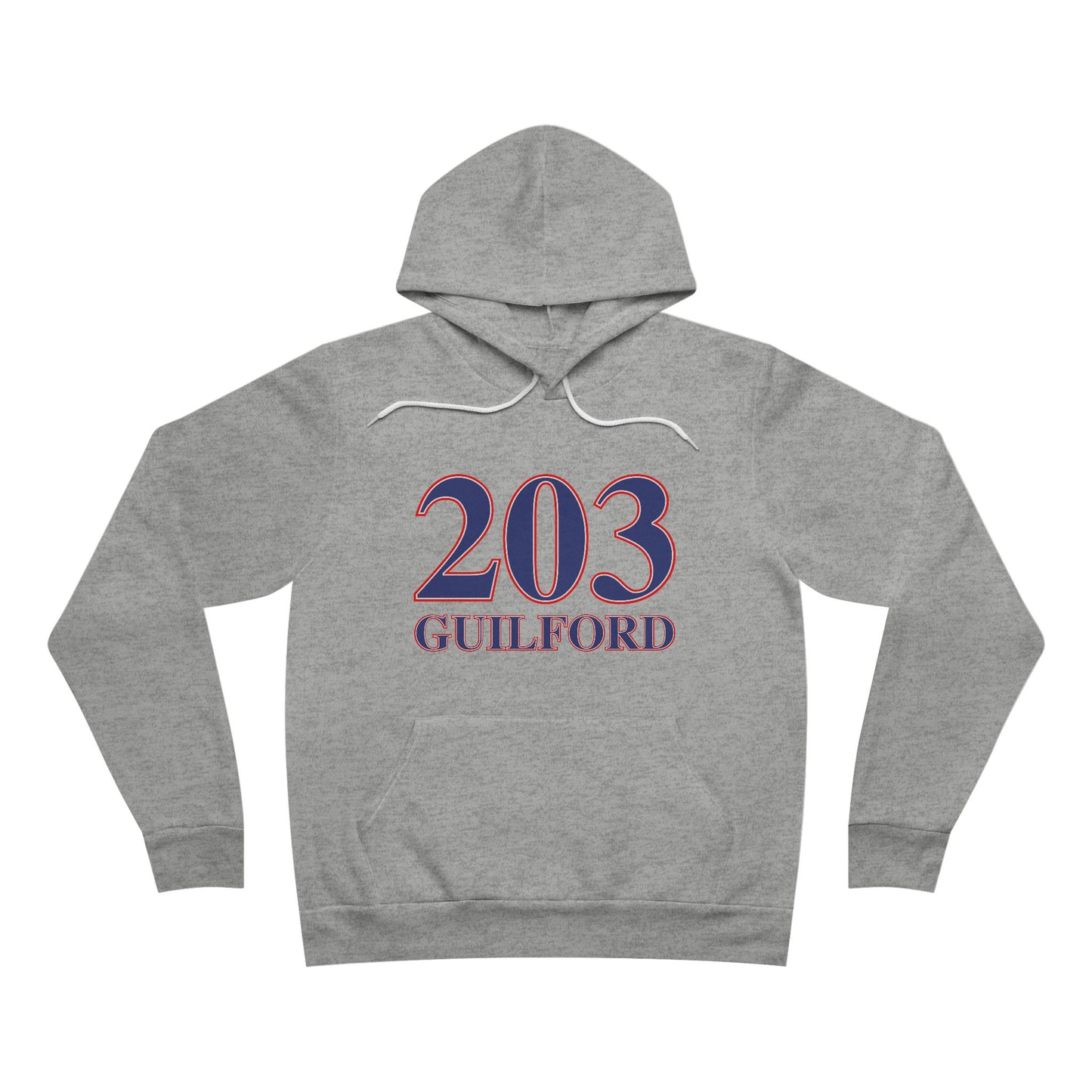 203 Guilford Red White & Blue Unisex Sponge Fleece Pullover Hoodie