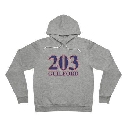 203 Guilford Red White & Blue Unisex Sponge Fleece Pullover Hoodie