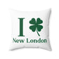 I Clover New London Spun Polyester Square Pillow