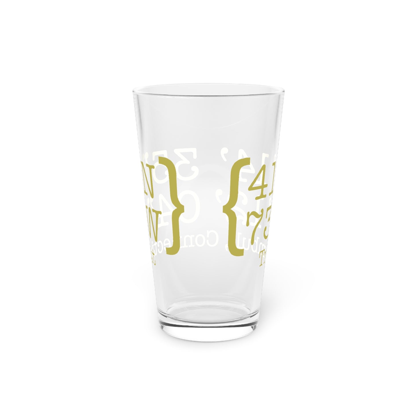 Trumbull Coordinates Pint Glass, 16oz