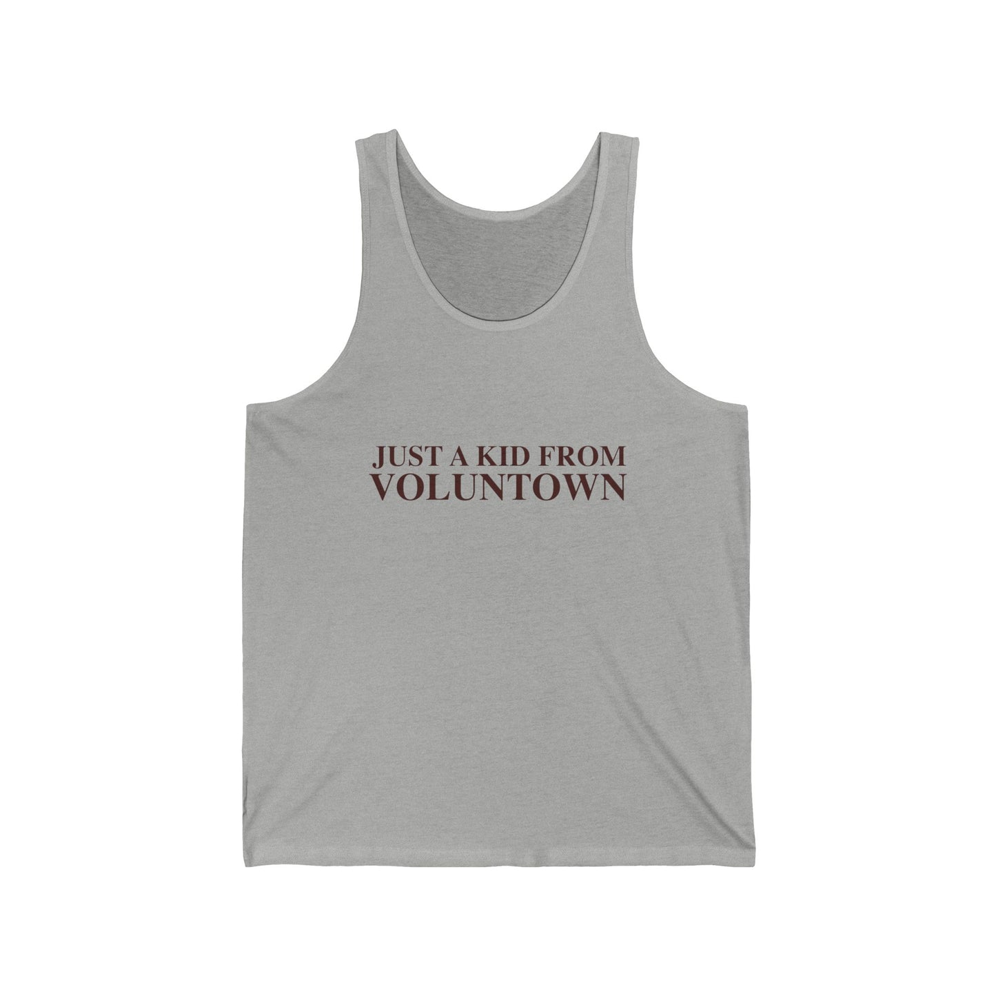 Just a kid from Voluntown Unisex Jersey Tank Top