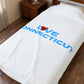 Love Connecticut Velveteen Plush Blanket