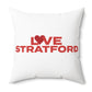 Love Stratford Spun Polyester Square Pillow