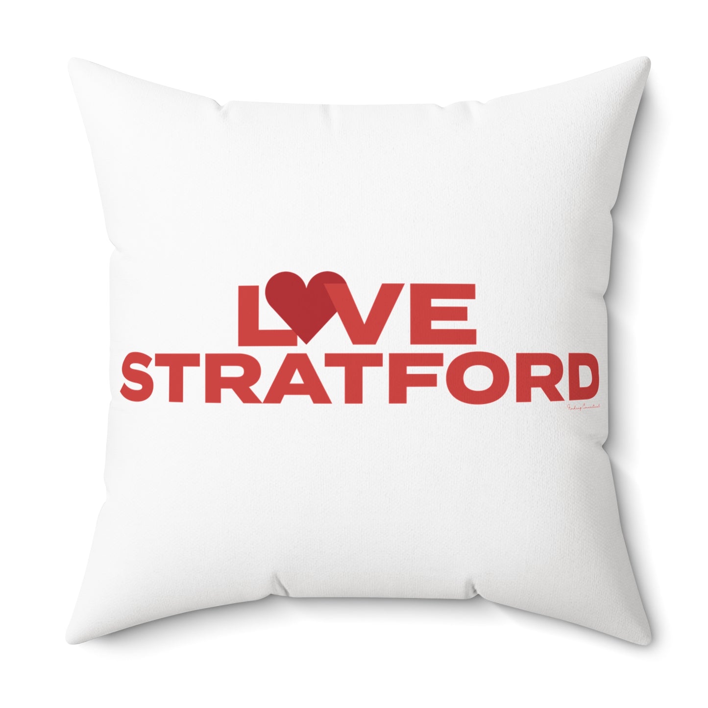 Love Stratford Spun Polyester Square Pillow
