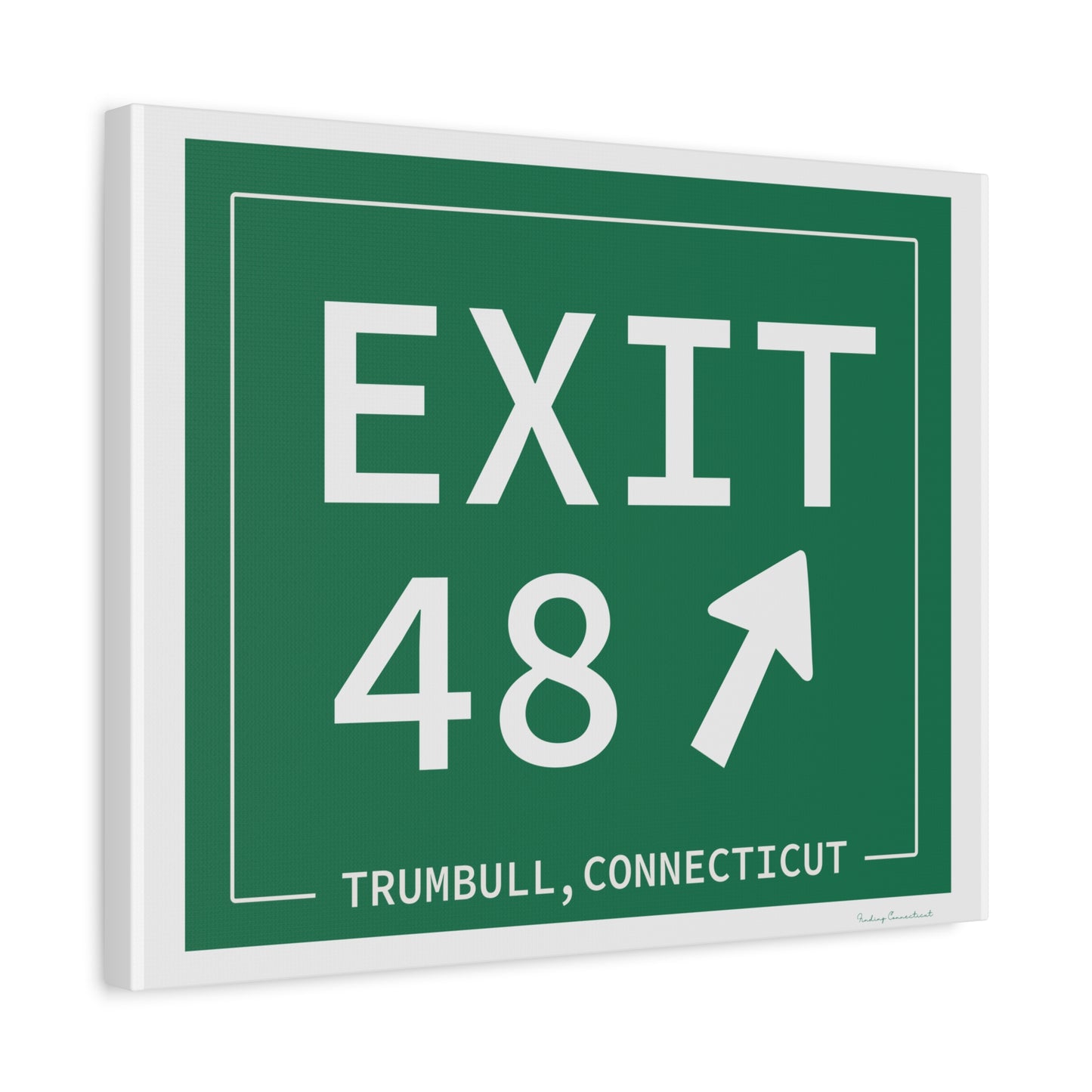 Vintage Exit 48 Merritt Parkway Sign Matte Canvas, Stretched, 1.25"