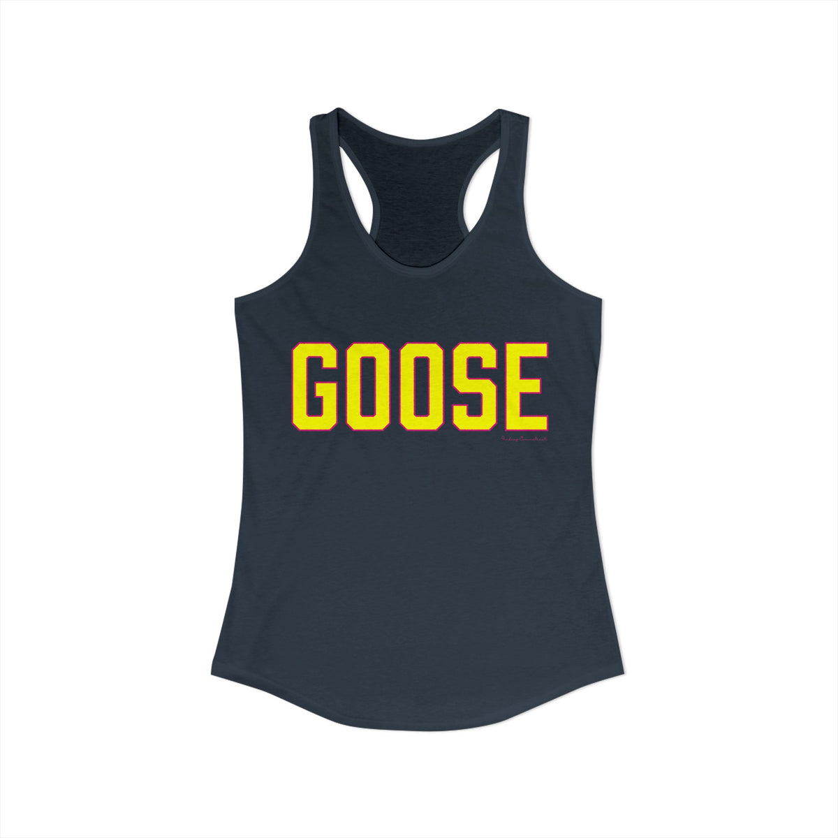Goose Zip Code - Yellow & Pink Women's Ideal Racerback Tank Top