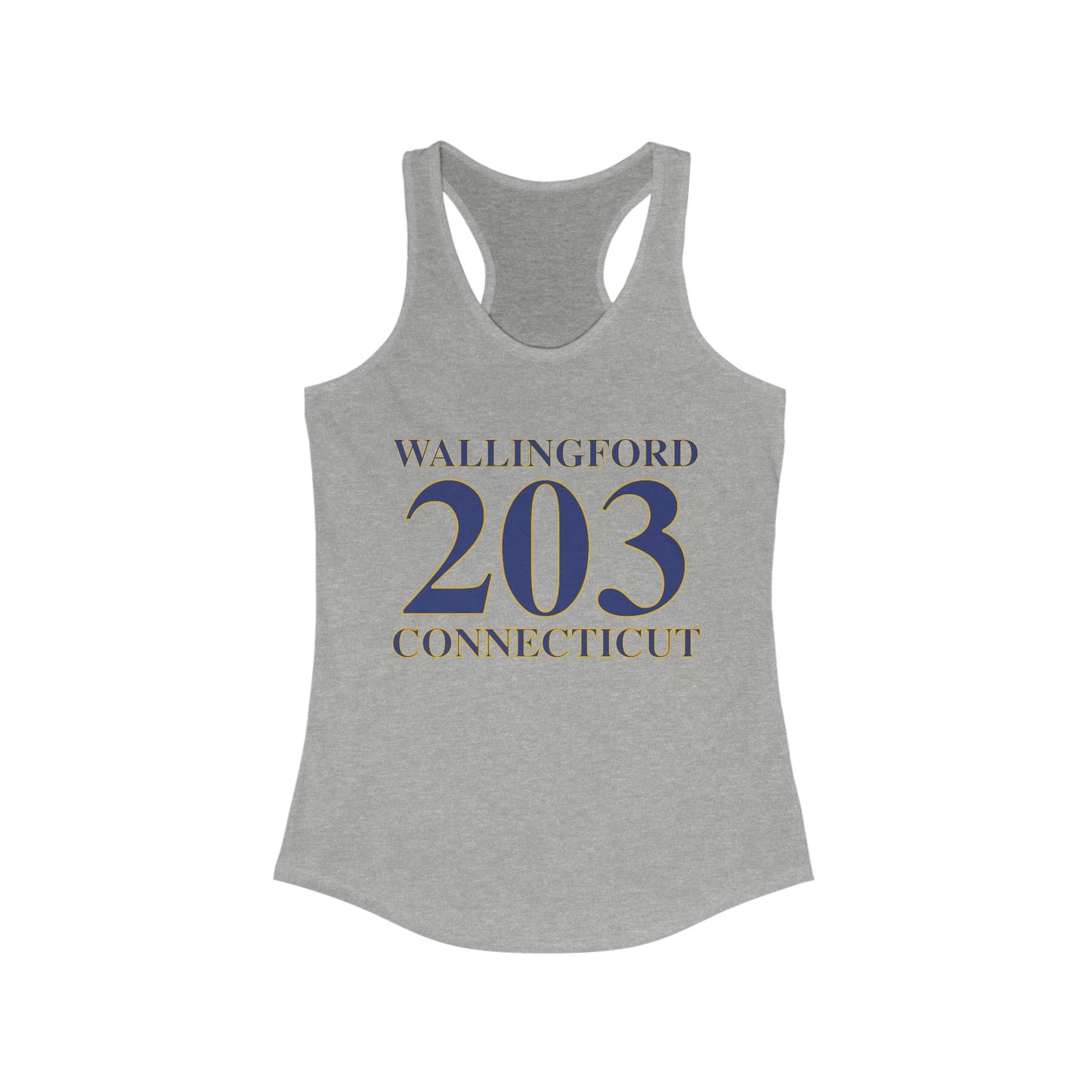 Wallingford 203 Connecticut Women's Ideal Racerback Tank