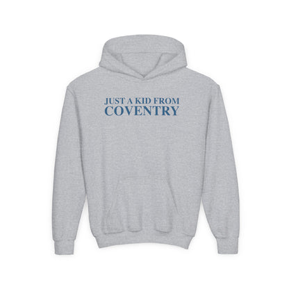 Just a kid from Coventry Youth Heavy Blend Hooded Sweatshirt