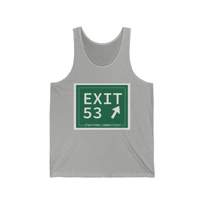 Vintage Exit 53  Merritt Parkway Sign Unisex Jersey Tank Top