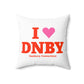 I Heart DNBY Spun Polyester Square Pillow