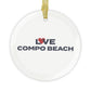 Love Compo Beach Glass Ornaments