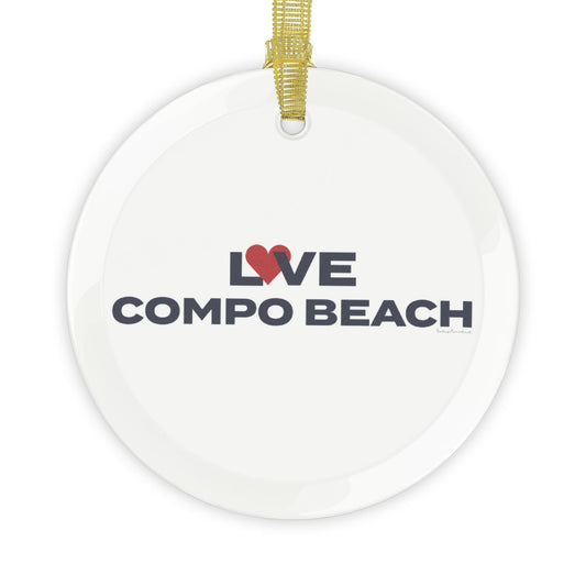 Love Compo Beach Glass Ornaments