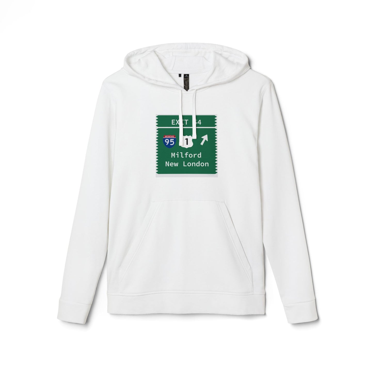 Vintage Merritt Parkway Exit 54 Sign adidas Unisex Fleece Hoodie