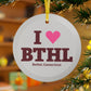 I Heart BTHL Glass Ornaments