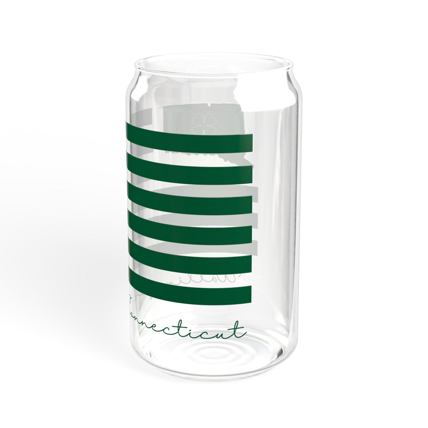 Wallingford Connecticut St. Patrick’s Day Flag Sipper Glass, 16oz