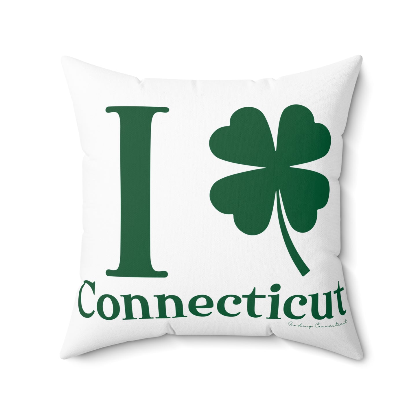 I Clover Connecticut Spun Polyester Square Pillow