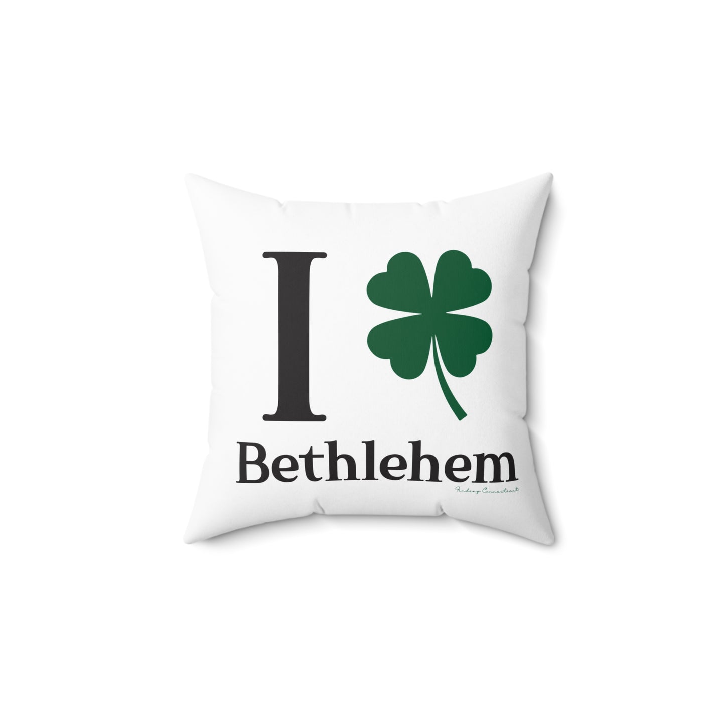 I Clover Bethlehem Spun Polyester Square Pillow