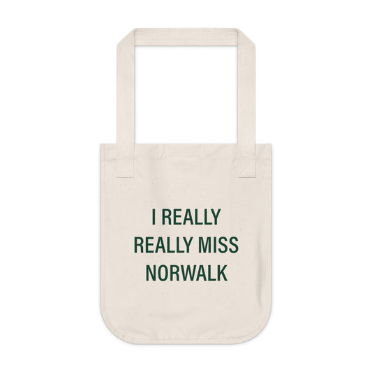 I Really Really Miss Norwalk Organic Canvas Tote Bag