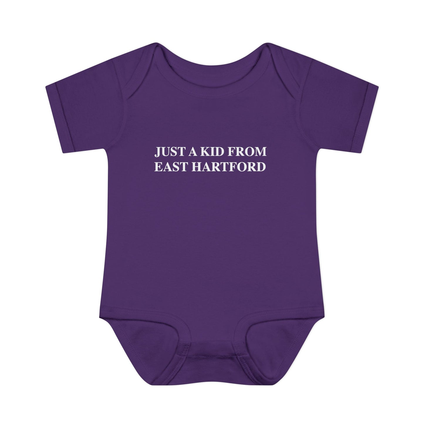 Just a kid from East Hartford Infant Baby Rib Bodysuit
