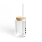 Stamford Vision Glass Can with Straw and Lid, 16oz
