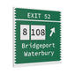 Vintage Merritt Parkway Exit 52 Sign Matte Canvas, Stretched, 1.25"