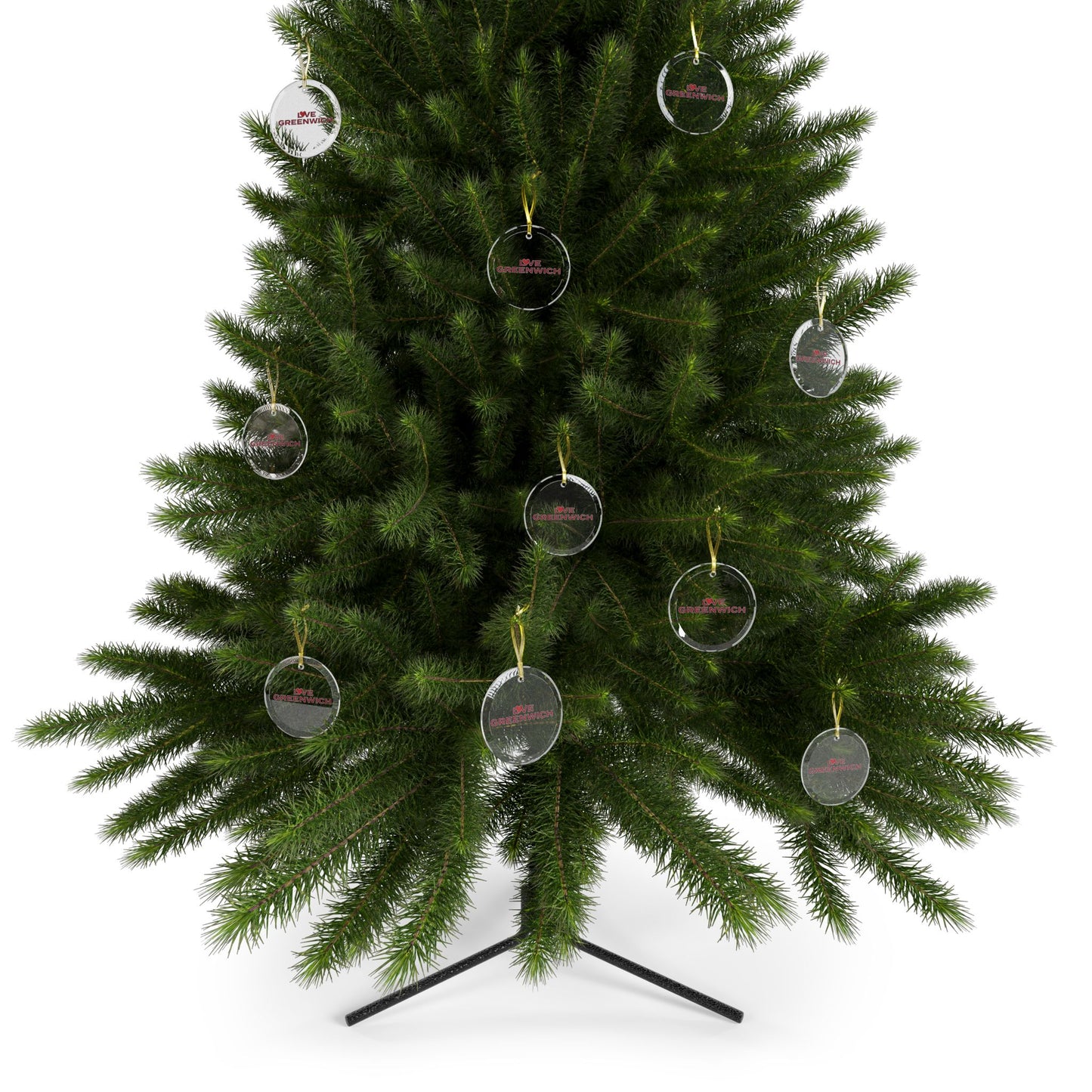 Love Greenwich Glass Ornaments