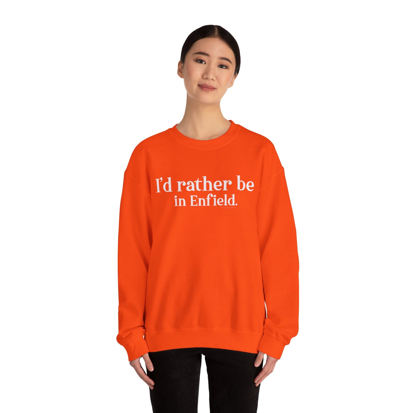 I'd rather be in Enfield. Unisex Heavy Blend™ Crewneck Sweatshirt