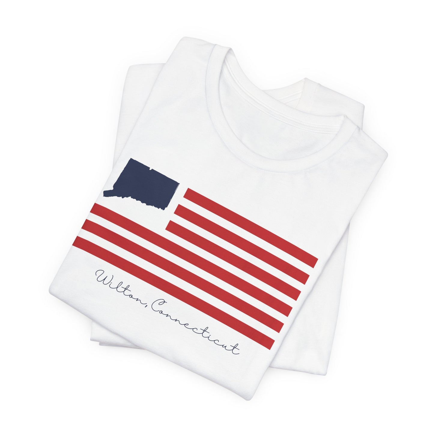 Wilton Connecticut Flag Unisex Jersey Short Sleeve T-Shirt