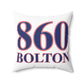 860 Bolton Red, White & Blue Spun Polyester Square Pillow