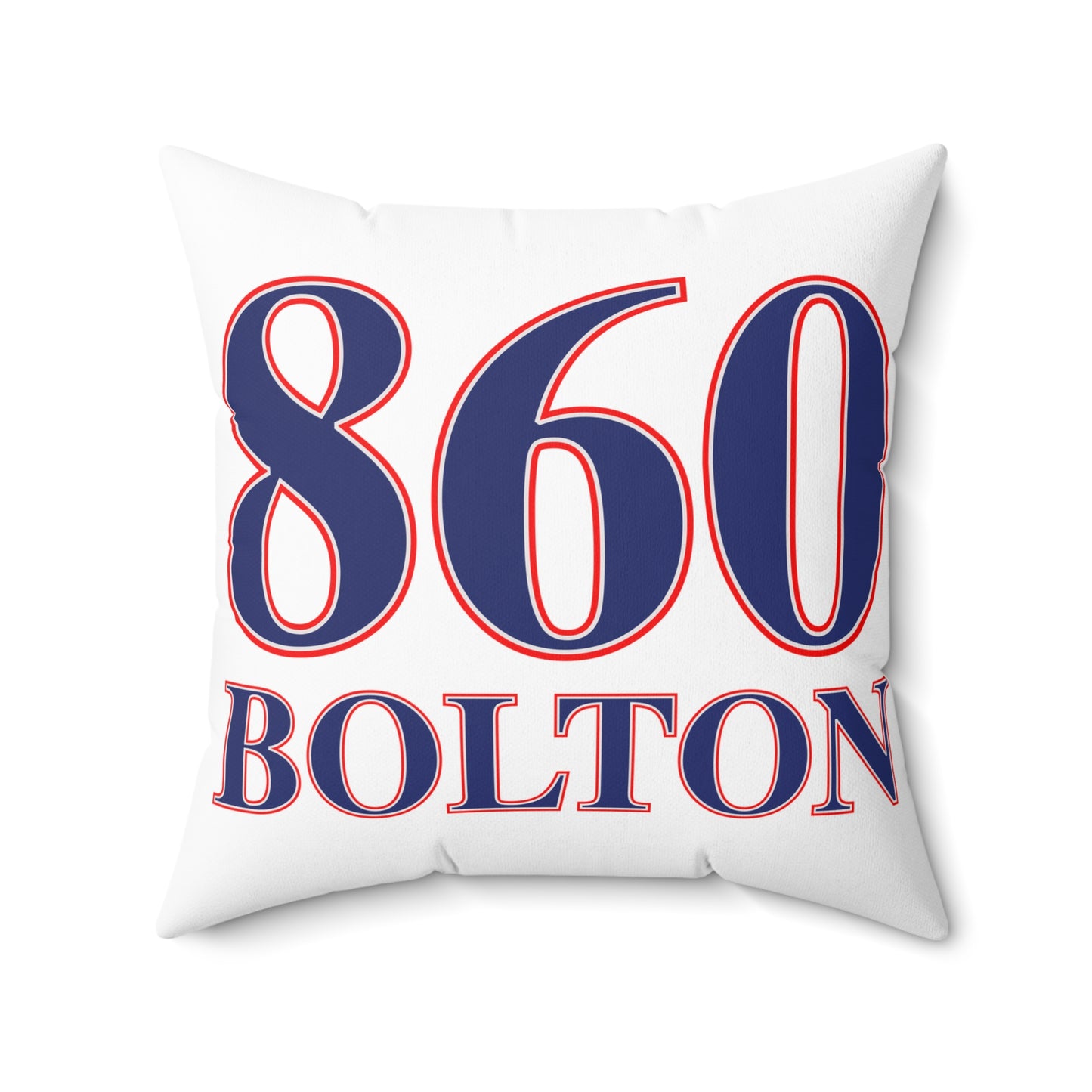 860 Bolton Red, White & Blue Spun Polyester Square Pillow